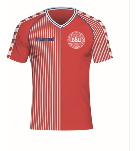 Camiseta Retro Dinamarca 1986 Titular