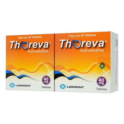 Thoreva Tabletas 40 Mg, 56 Tabletas | Envío gratis