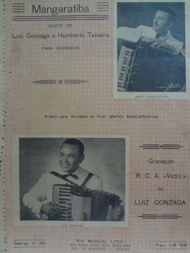 Partitura Acordeon Magaratiba Luiz Gonzaga Mario Mascarenhas