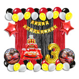 Kit Decoración Globos Metálicos (48 Piezas) - Cars