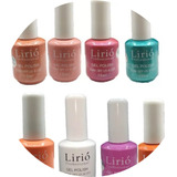 Kit 02 Esmaltes Lirio Em Gel Para Unha 15 Ml Led Uv Manicure