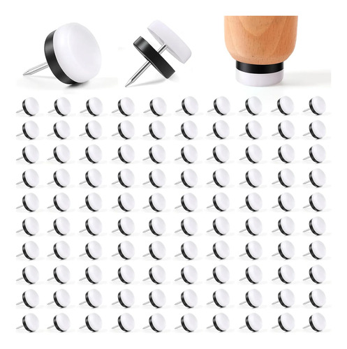 100 Pcs Resbalones Con Clavo Para Sillas
