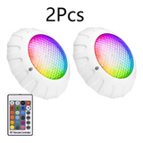 2pcs Luz Piscina Alta Potencia Rgb Control Remoto