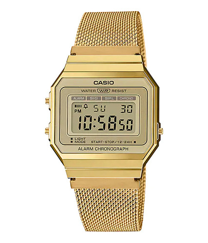 Relógio Casio Digital Vintage Dourado Modelo A700wmg-9a