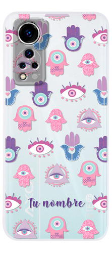 Funda Para Zte Ojo Turco Mano Fátima Hamsa Con Nombre