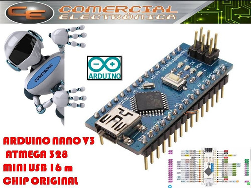 Arduino Placa  Nano V3 Atmega328 Mini Usb 16m(chip Original)
