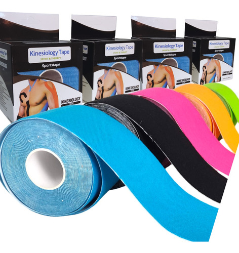 4x Fita Kinesio Tape Fisioterapia Bandagem Taping Muscular