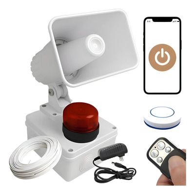 Alarma Vecinal Wifi Con Control Y Sirena Potente Rojo