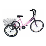 Bicicleta Triciclo Aro 26 - Floral Bicolor - Montagem Super