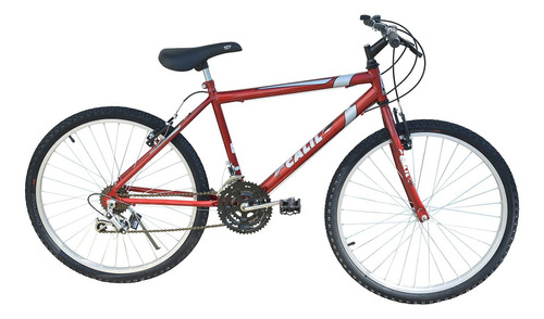 Bicicleta 26 Calil Masculina 18v Marchas Vermelho Passeio