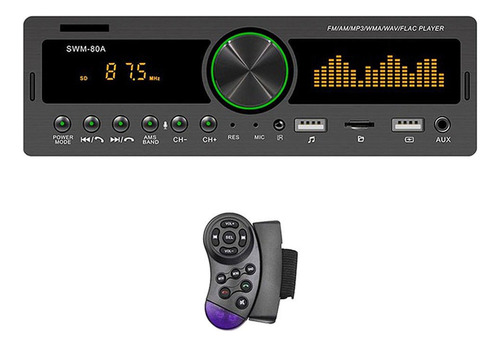 Bluetooth Estéreo Fm Radio Aux Tf Tarjeta U Disco En