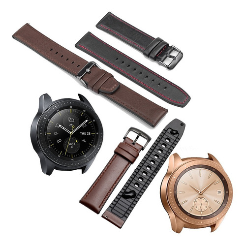 Correa Sport Piel Y Silicon Para Samsung Galaxy Watch 42mm