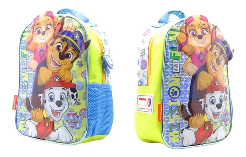 Mochila Paw Patrol Espalda 12p Jardín Pw107 Cresko