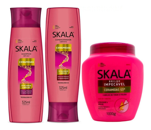 Skala Ceramidas Shampoo + Acondicionador + Mascara Brillo