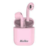 Auricular Kolke Bluetooth Tws Con Estuche Cargador Kab-479 Color Rosa