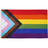 90x150 Bandera Progresista Lgbt+ Progess Pride Gay Arcoíris