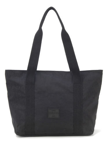 Bolsa Shopping Feminina Up4you Tactel Casual Leve Alça Ombro Cor Preto