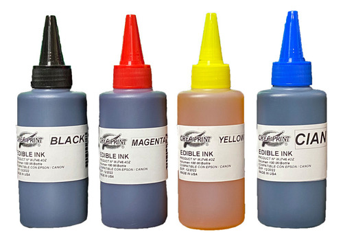 Tinta Comestible Para Foto Torta Por Color 100ml