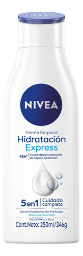  Crema Corporal Nivea Hidratación Express 5 En 1 250ml
