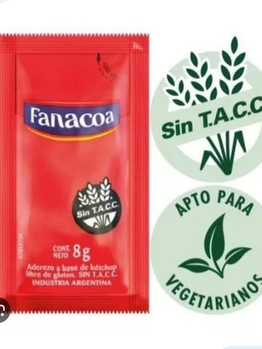 Ketchup Individual Fanacoa 196 X 8 Gr