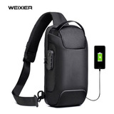 Bolso Cruzado Masculino Mochila Pequeña Usb