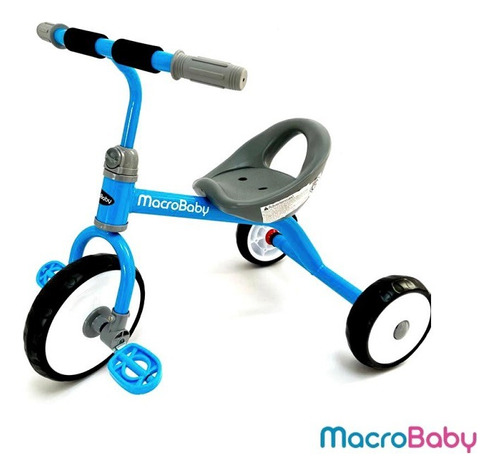 Triciclo Infantil Clásico Ruedas De Goma Maciza Color Azul