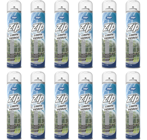 12 Spray Limpa Vidros Remove Gordura Sujeira Espelho Vitrine