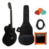 Guitarra Electroacustica Amplificador Cable Funda 