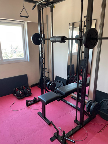 Maquina Gym Multipower Combo Con Pesos Oferta