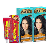 Tinta De Cabelo Maxton Preto Azulado 1.7 + Recarga