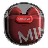 Auriculares Bluetooth De Oreja Inalámbrica Miniso M01 Color Rojo