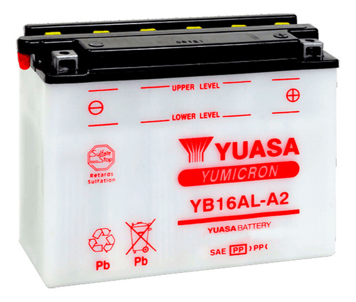 Batería Moto Yuasa Yb16al-a2 Yamaha Xv 750 Virago 81/96