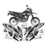 Adesivos Yamaha Xtz Lander 250 Preto / Branco Graficos 