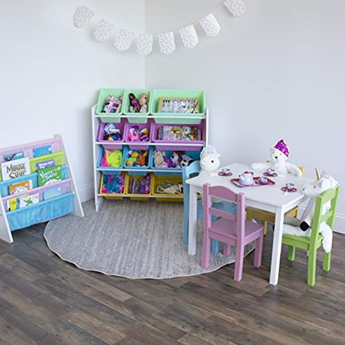 Tot Tutors Kids Mesa De Madera Para Niños Y 4 Sillas Blanco