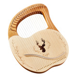 Pegatina Metálica Lyre Harp Box Strings Harp 21 Con Forma De