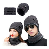 Gorro Bufanda Conjunto Para Frio Invierno Unisex Tejido Lana