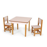 Conjunto Mesa Infantil Gabi 60x60cm Com 2 Cadeiras Manu