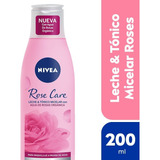 Leche Nivea Rose Care + Tonico Micelar 2 En 1 X 200 Ml