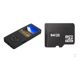 Mp3 Mp4 Player Slim Multimídia Bluetooth Rádio + Cartão 64gb
