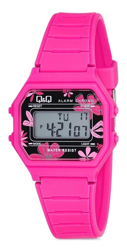 Reloj Qyq Digital Original Dama En Fucsia Resistente Al Agua