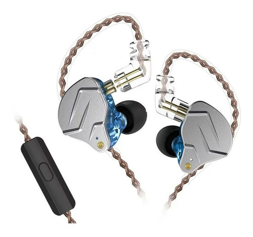 Audífonos Kz Zsn Pro Azul Con Micrófono 