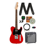 Fender Squier Sonic Telecaster - Paquete Rojo Torino Con Am.