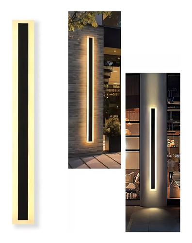 Lampara Led Barra Larga Tira Arbotante 3 Tonos 60cm Int Ext