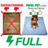 Tapete Jornal Descartável Papel Pet Limpo 60 X 60cm 250 Unid