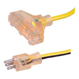 Cable De Ext Elec Sjtw12/3c Uso Rudo C/ind 7.5m Color Amarillo