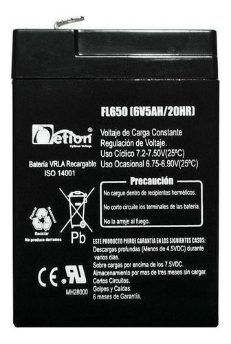 Bateria Vrla Netion 6v 5ah Recargable Sellada