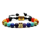 Pulsera Yoga Om -árbol De La Vida Regalo Yoga 8mm Ajustable