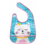 Babador Infantil Impermeável Com Bolso - Animal Fun - Gatin