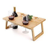 Mesa De Vino Portátil Peohud Mesa De Picnic Portátil Para Vi