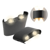 Lampara De Pared Arbotante Led 8w 3500k Luz Calida 4 Luces  